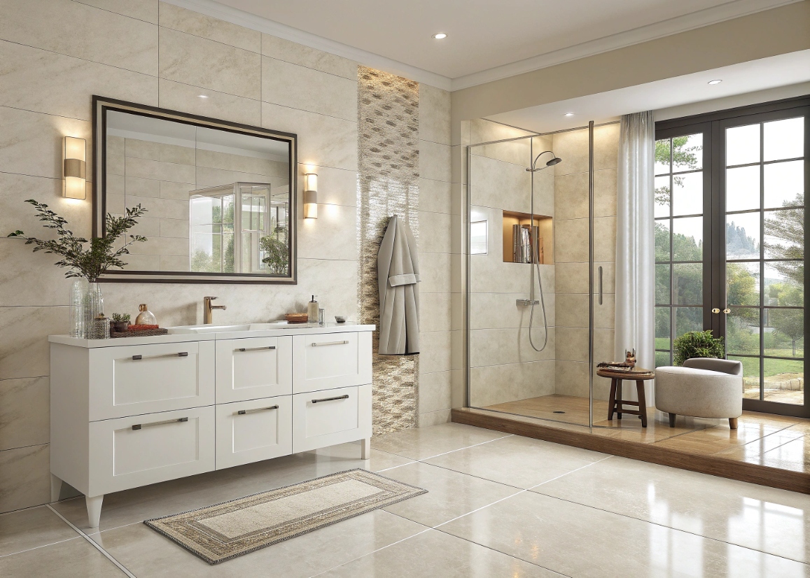 Керамическая плитка и керамогранит с геометрическим орнаментом